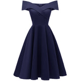 New The high quality satin Dress princess vintage short party dresses elegant One word led evening gown