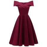 New The high quality satin Dress princess vintage short party dresses elegant One word led evening gown